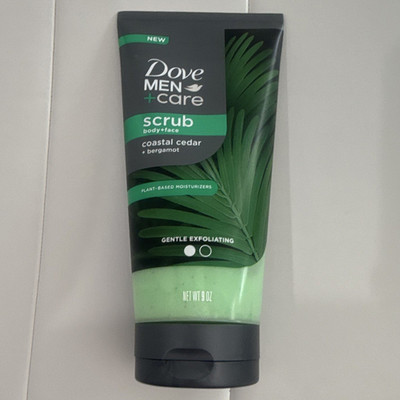 Dove Men+Care Body & Face Scrub Coastal Cedar & Bergamot 9 oz Paraben-Free
