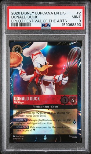 Donald Duck - Pie Slinger graded PSA 9 for sale on eBay