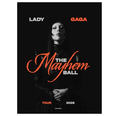 Lady Gaga Tour 2025 Poster – The Mayhem Ball Concert Artwork Gift