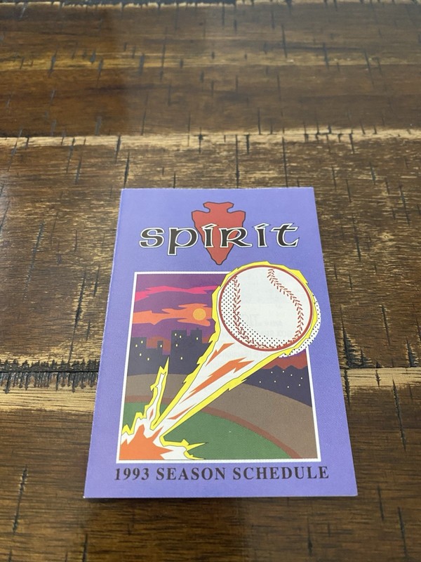 San Bernardino Spirit 1993 CAL League Pocket Schedule 