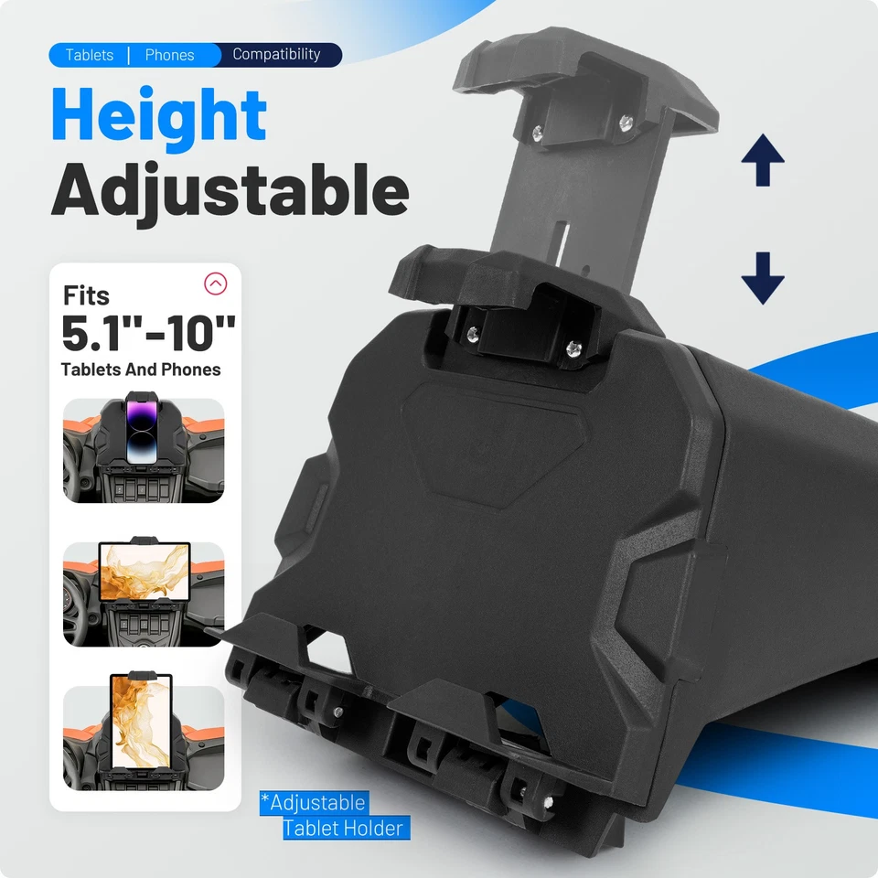 Soporte para tableta montaje de dispositivo eléctrico para 2017-2025 2018 2019 Can Am Maverick X3 Foto 4 de 4