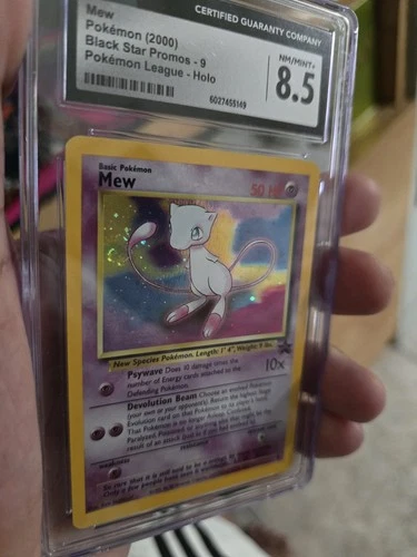 Mew 9 WOTC Promo Holo Pokemon Card CGC 8.5  swirl 🌀