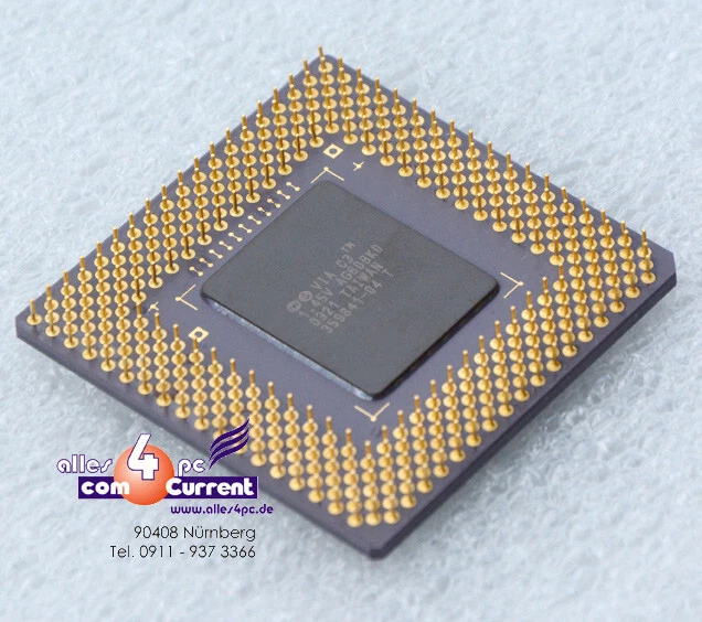 CPU Processore VIA C3 1200 MHZ 1,2 GHZ 9x133MHZ Goldplatte Presa 370 Nehemia V51 - Immagine 3 di 3
