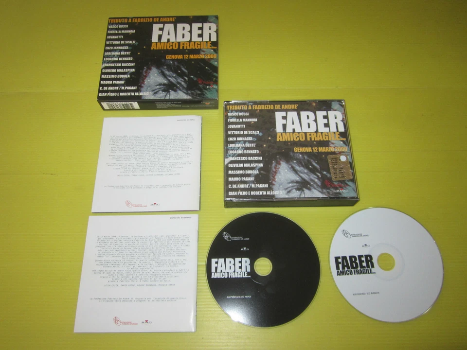 FABER AMICO FRAGILE,V.A. 2CD+2 BOOKLET TESTI- BMG 82876561802 NM/NM 2003 ITALIA - Immagine 2 di 3
