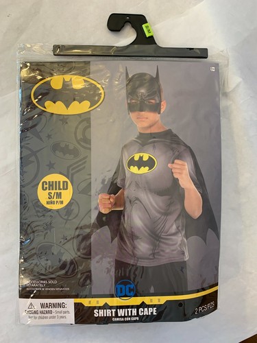 Child S/M Batman Shirt With Cape Up To 