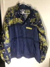Apex One Mens Vintage University Of Michigan Windbreaker Jacket XL No Tag READ