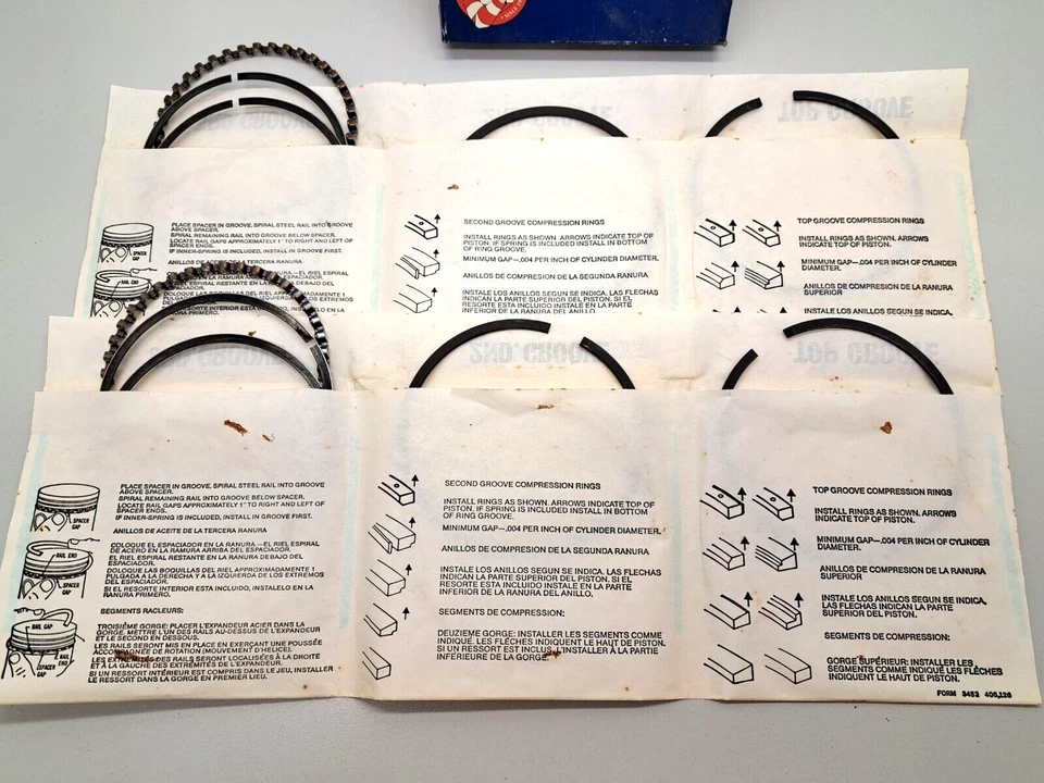 Juego de anillos de pistón Harley Davidson 79-86 3.498 diámetro FX Super Glide FL 6127 020 Foto 3 de 4