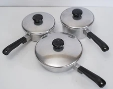KITCHEN CRAFT West Bend Cookware Aluminum 1 Qt, 1.5 Qt and 8" Saute-6 Pieces