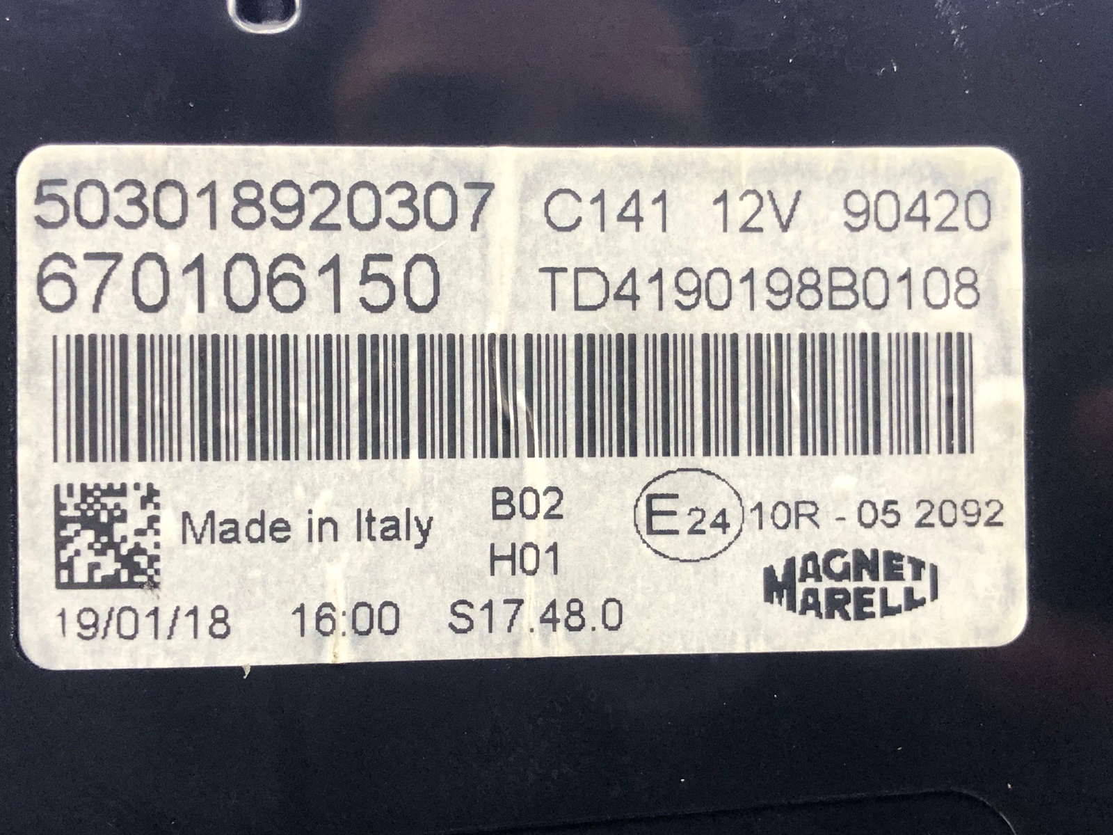 2014-2019 MASERATI GHIBLI SPEEDOMETER INSTRUMENT CLUSTER 670106150 OEM 2018 2017