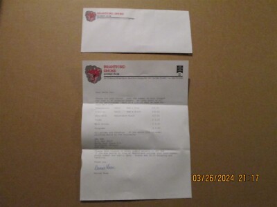 CHL Brantford Smoke Vintage 1990's Team Logo Business Envelope & Letterhead