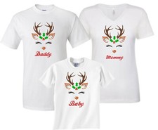 Elf Santa Christmas reindeer family Holiday vacation Tshirt