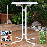 Stehtisch Tisch Partytisch Klappbar Bistrotisch Bartisch Klapptisch Ø 70 Cm Weiß
