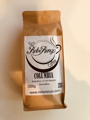Rohkaffee Columbia Supremo 17/18 Medellin 1000g