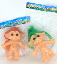 Troll Doll Lot 5" Retro Collectible Good Luck Figures Gemstone Belly