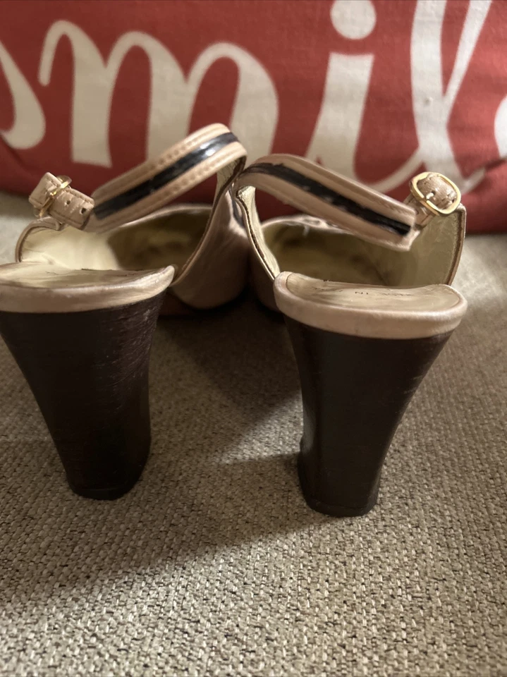 Винтажные туфли-лодочки GIVENCHY Slingback, размер 6,5, сделано в Италии - Изображение 4 из 4