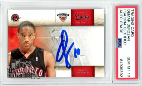 DeMar Derozan 2009-10 Panini Studio Autograph Rookie Card #148 PSA/DNA 10