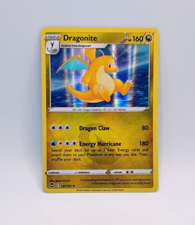Dragonite 131/195 Holo Rare Silver Tempest Pokemon Card NM Fresh Pull