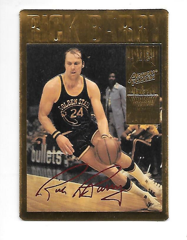 RICK BARRY 1995 ACTION PACKED HALL OF FAME 24K GOLD CARD #5G 