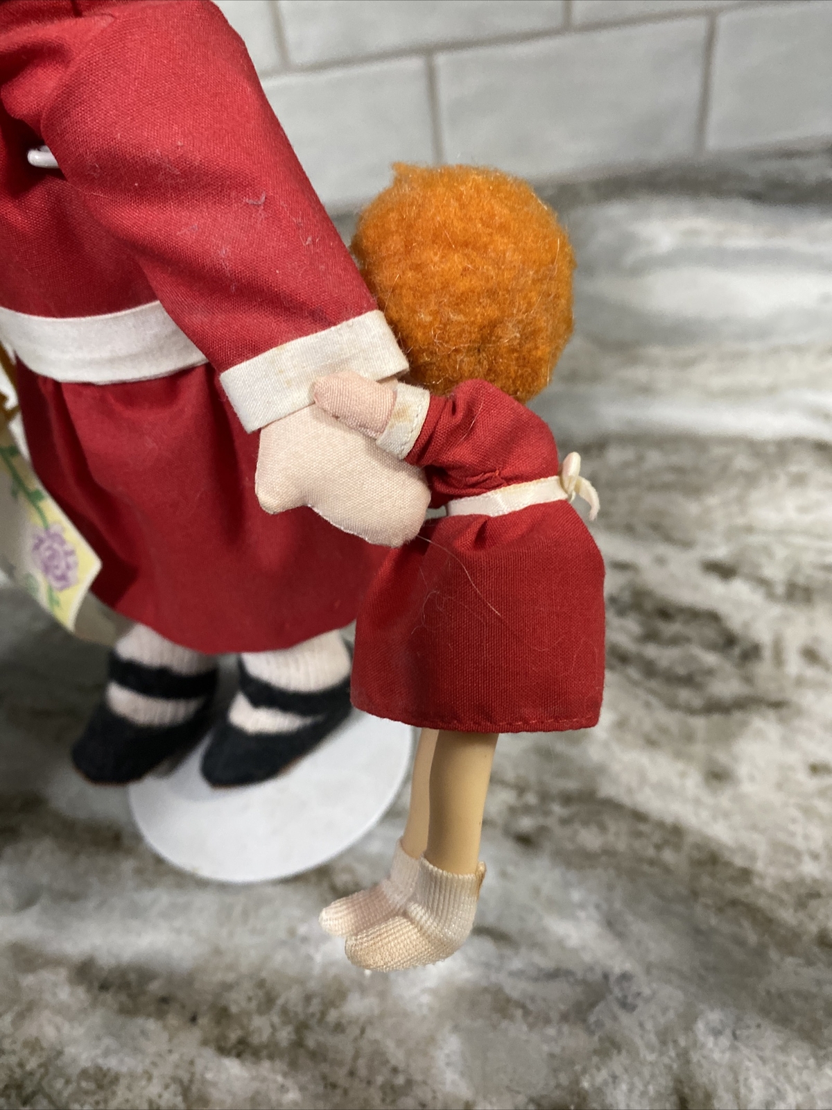 Vintage ELEANOR TODD Ragdolls Orphan Annie and Baby Signed On Stand eBay