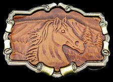 Horse Great American Buckle Company Vintage Belt Buckle