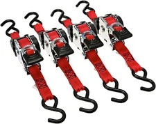 Erickson 04418 Pro Series Red 1llll x 10' Retractable Ratcheting Tie-Down Strap