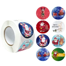 Wrapables Christmas Holiday Stickers Label Roll (500pcs)