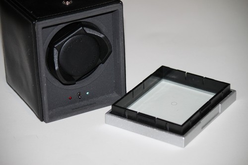 underwood roto box acorn watch winder black leather