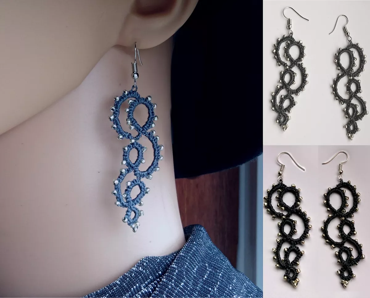 Needle Tatting Patterns on Making Your Own Butterfly Earrings Pandahallcom