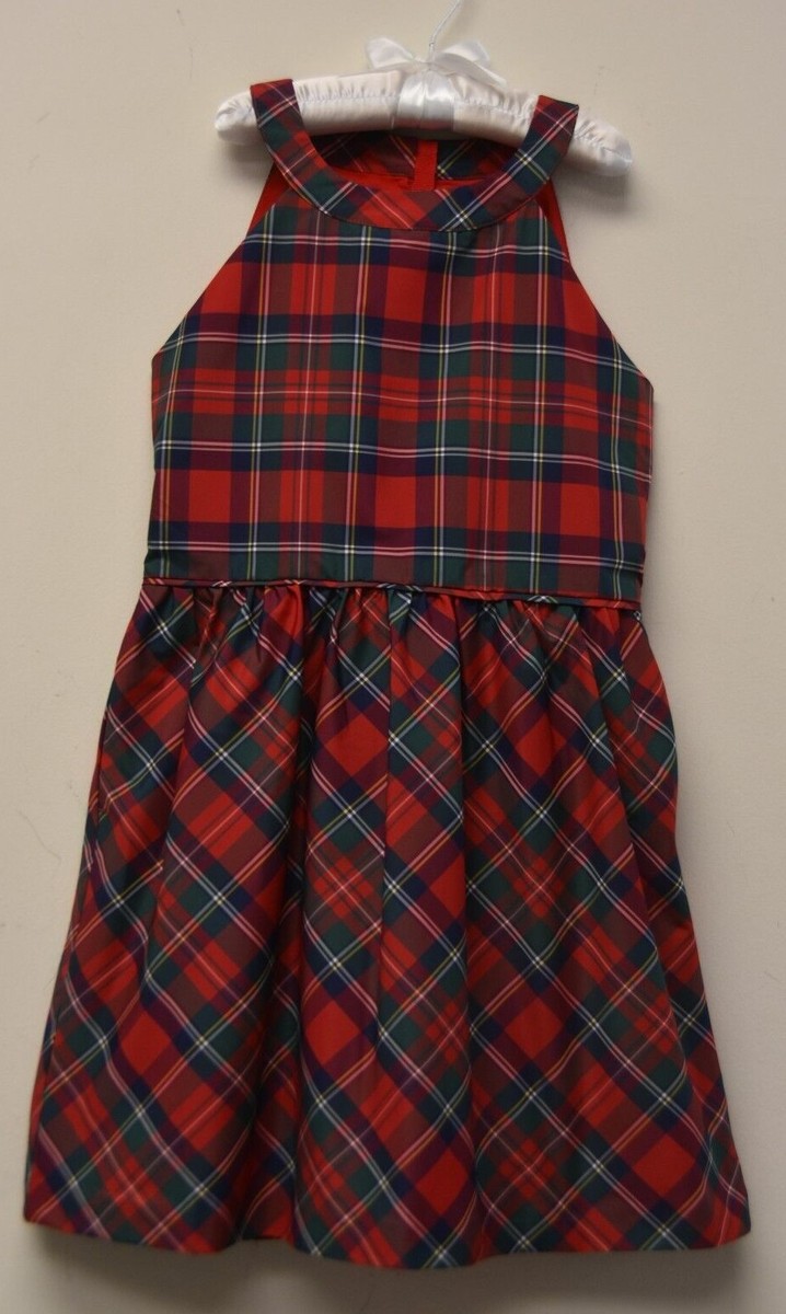 $85 NEW Vineyard Vines Girls Merry Plaid Party Dress Red Green Christmas 8  | eBay