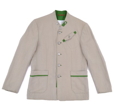 K&K Kaiserjager Trachten Tyrol Austrian Linen Janker Blazer Mens EUR 46 / US 36