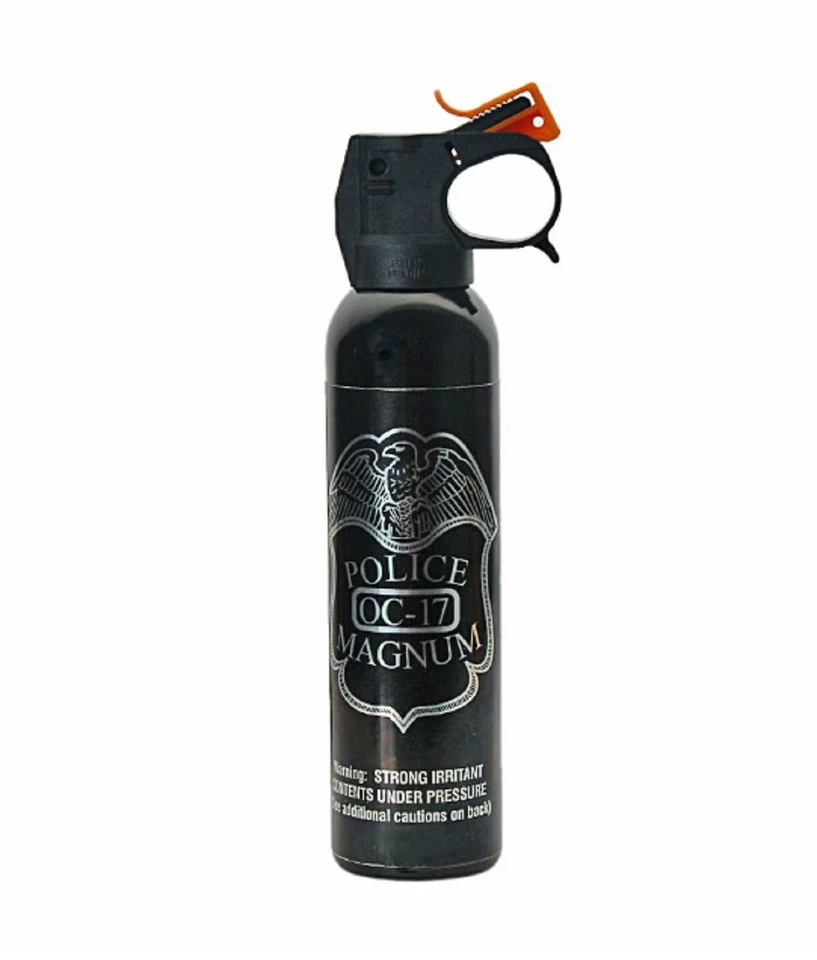 THE X BAY Police Magnum OC-17 Pepper Spray LARGE 9 oz Riot Can Powerful Home Protection