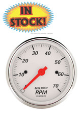 Autometer 1398 - Arctic White 3-18 Tachometer - 7000 Rpm