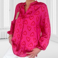 ITALY Bluse Tunika Pink Herzen
