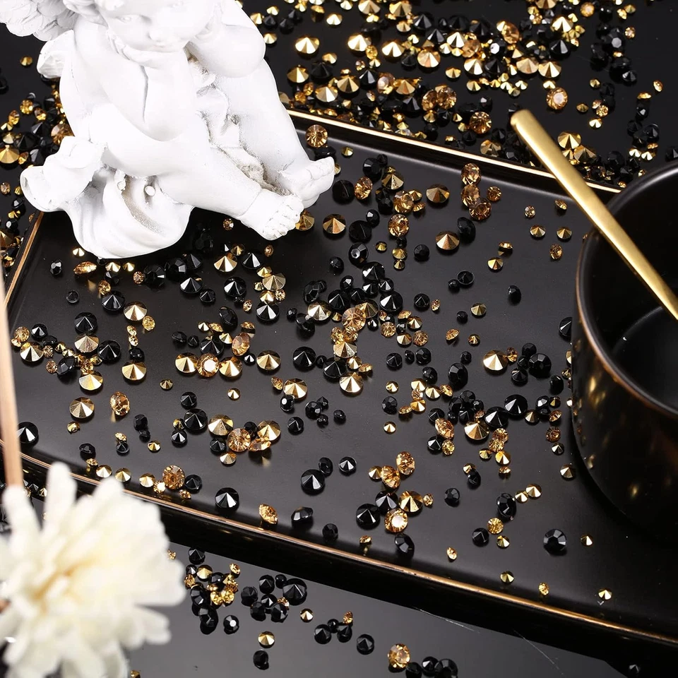 10000 Diamantes Acrílicos Cristal Confeti Disperso Mesa Boda Transparente Estrás Foto 4 de 4