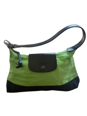 Petit Sac Longchamp Femme Vert Et Noir Sac A Main Épaule Format Compact - Photo 1/4