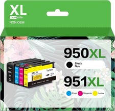 4PK 951XL Color ink for HP 950XL 951 XL OfficeJet Pro 8100 8600 8610 8620 8630