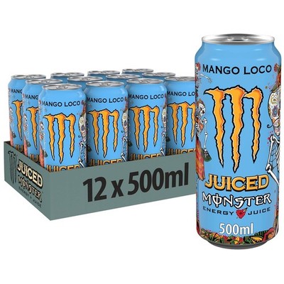 Monster Energy Mango Loco 500ml Dose, 12 x 500ml, verschiedene Sorten
