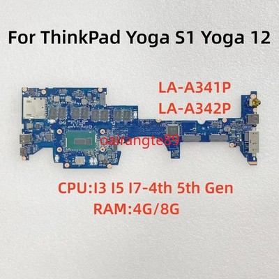 LA-A341P/A342P For Lenovo YOGA S1 12 Motherboard CPU I3 I5 I7-4th Gen 4G/8G RAM
