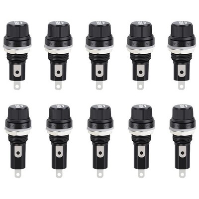 5Pcs Sturdy Glass Tube Fuses Holders Ideal For Home Appliances And Electronics