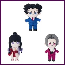 25cm Anime Ace Attorney Phoenix Wright Miles Edgeworth Stuffed doll Xmas Soft