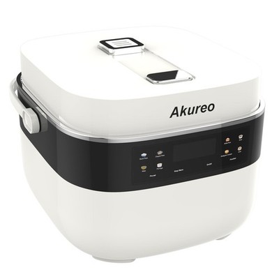 3L Smart Rice Cooker, 6-Cup Uncooked, Fuzzy Logic, Stainless steel spherical ...