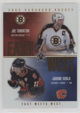 2002-03 Pacific Vanguard East Meets West Joe Thornton Jarome Iginla #2 HOF 0m8e