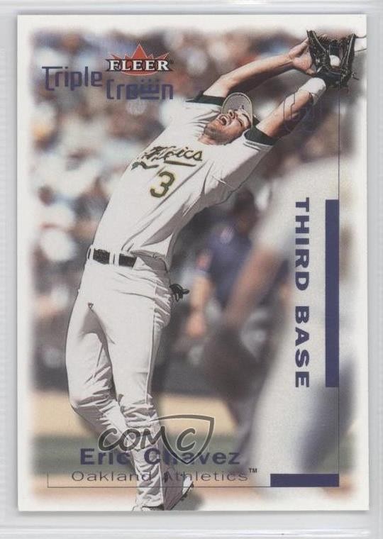 2001 Fleer Triple Crown Retail Purple Eric Chavez #70 0q3