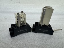 OMRON MY4 110VAC with OMRON PYF14A BASE ( Lot Of 2)