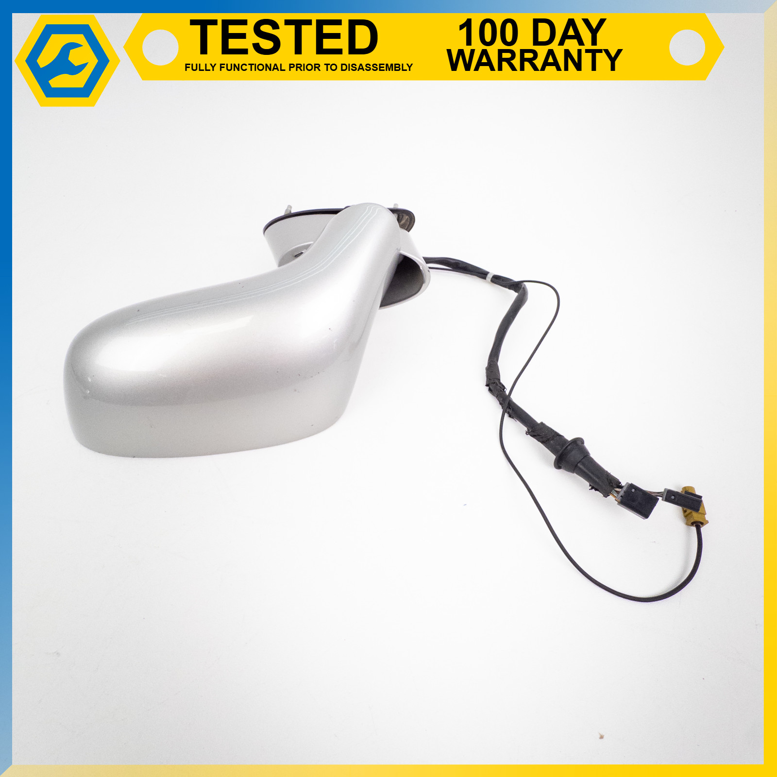 05-13 CHEVROLET CORVETTE C6 FRONT LEFT POWER FOLD DOOR MIRROR SILVER OEM