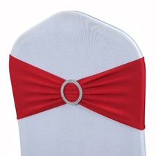 Chair Sashes Spandex Stretch Chair Bows with Buckle Slider for Wedding Party ...