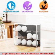 Acrylic Golf Ball Display Case Holds 12 Balls Home Golf Pingpong Ball Holder