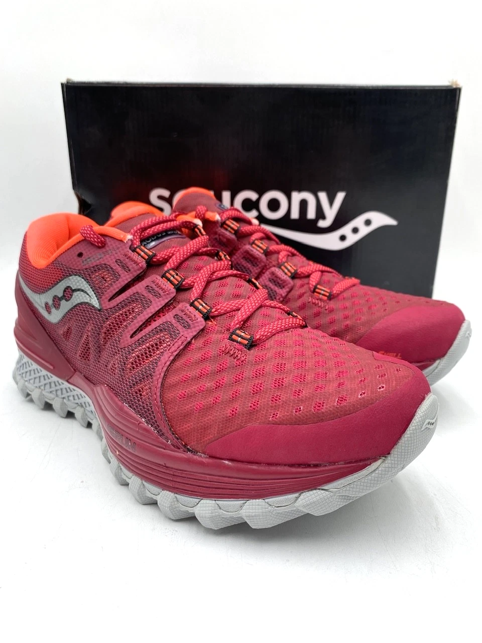 Saucony XODUS ISO 2 Women's NEW Trail-running Shoes Berry/Coral Multiple Sizes