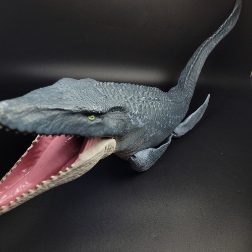 2017 Mattel Jurassic World Park Mosasaurus Figure Real Feel Dinosaur 28" + - Picture 5 of 5