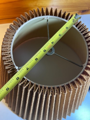 Vintage Pleated Pleats Burlap Jute Lamp Cone Shade Lampshade 1970s 70s 1980s 80s - Picture 17 of 17